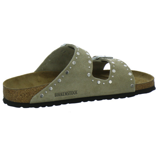 Birkenstock Arizona Rivet Pantoletten taupe - 360° Ansicht