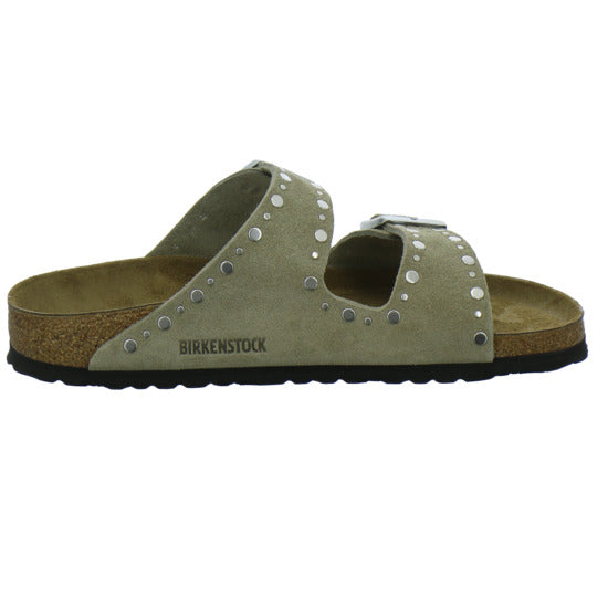 Birkenstock Arizona Rivet Pantoletten taupe - 360° Ansicht
