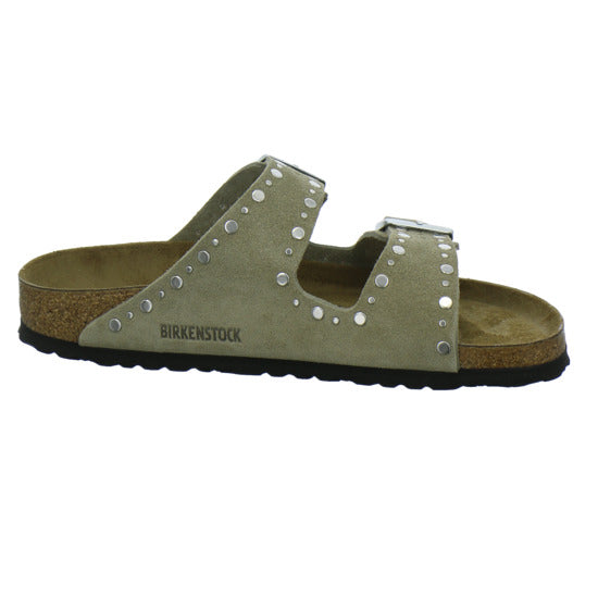 Birkenstock Arizona Rivet Pantoletten taupe - 360° Ansicht