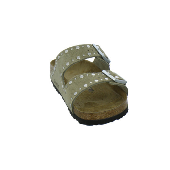 Birkenstock Arizona Rivet Pantoletten taupe - 360° Ansicht