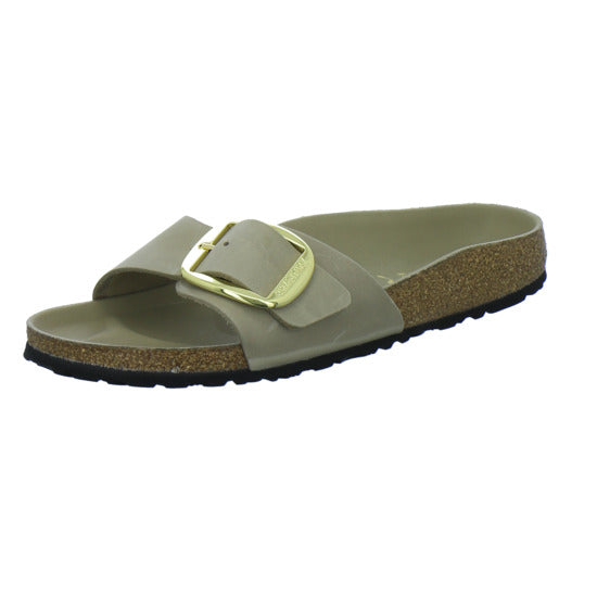 Birkenstock Pantoletten Damen Madrid Big Buckle taupe