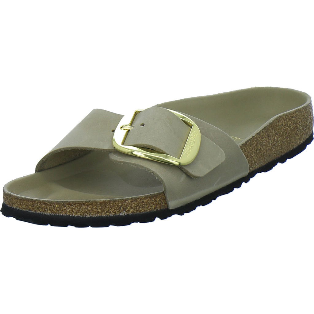 Birkenstock Pantoletten Damen Madrid Big Buckle taupe