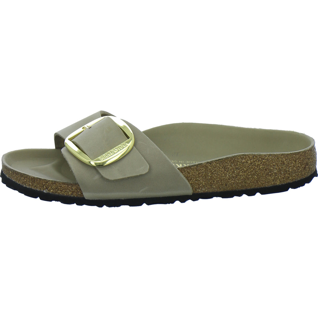Birkenstock Pantoletten Damen Madrid Big Buckle taupe