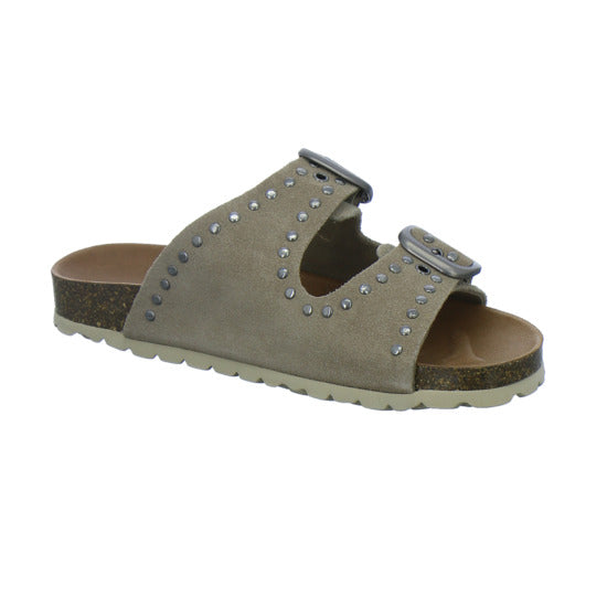 Verbenas Pantoletten Damen taupe