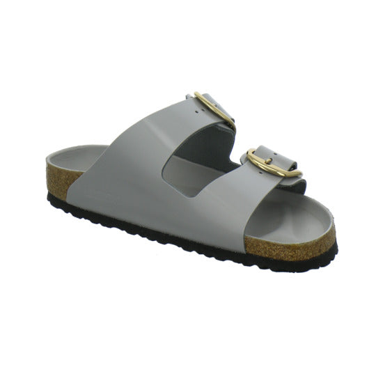 Birkenstock Arizona BB Pantoletten Hellgrau - 360° Ansicht