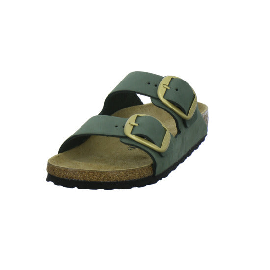 Birkenstock Arizona Big Buckle Pantoletten oliv - 360° Ansicht