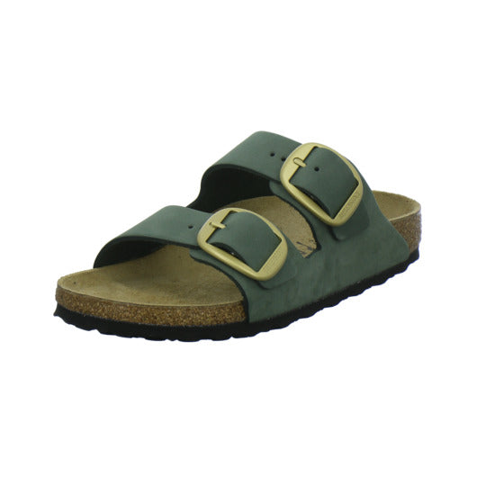 Birkenstock Arizona Big Buckle Pantoletten oliv - 360° Ansicht