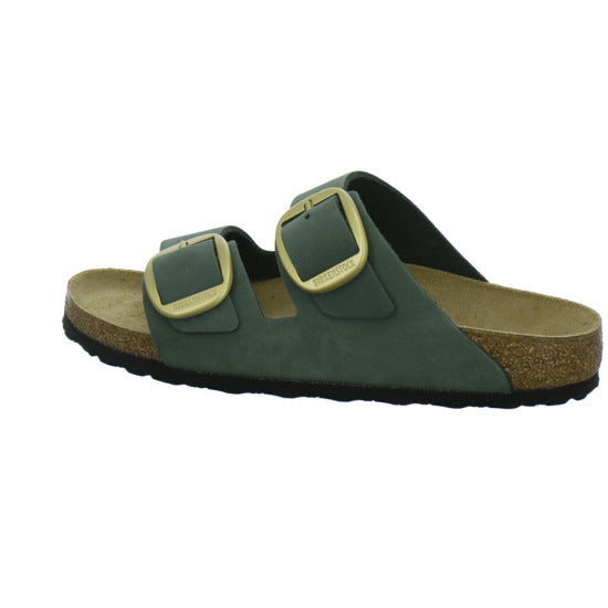Birkenstock Arizona Big Buckle Pantoletten oliv - 360° Ansicht