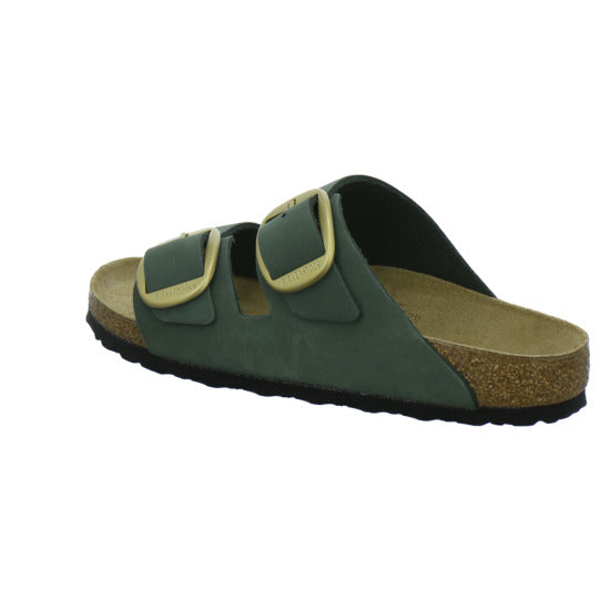 Birkenstock Arizona Big Buckle Pantoletten oliv - 360° Ansicht