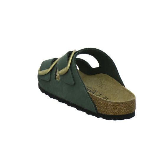 Birkenstock Arizona Big Buckle Pantoletten oliv - 360° Ansicht