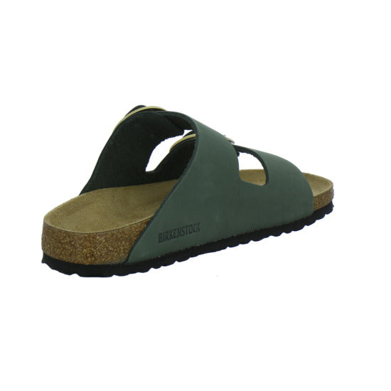 Birkenstock Arizona Big Buckle Pantoletten oliv - 360° Ansicht