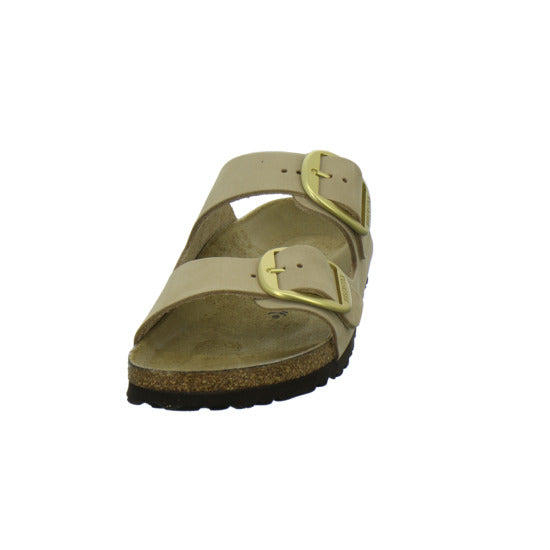 Birkenstock Arizona Big Buckle Pantoletten Beige - 360° Ansicht