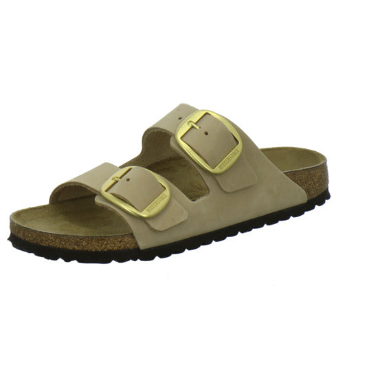 Birkenstock Arizona Big Buckle Pantoletten Beige - 360° Ansicht