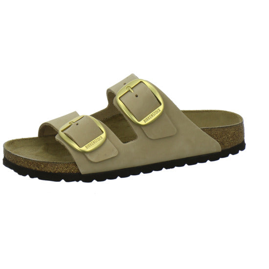 Birkenstock Arizona Big Buckle Pantoletten Beige - 360° Ansicht