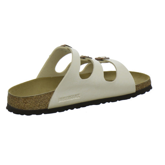 Birkenstock Florida Pantoletten Beige - 360° Ansicht