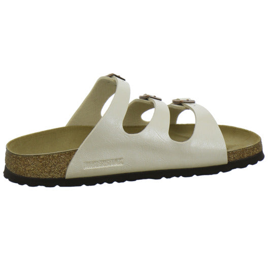 Birkenstock Florida Pantoletten Beige - 360° Ansicht