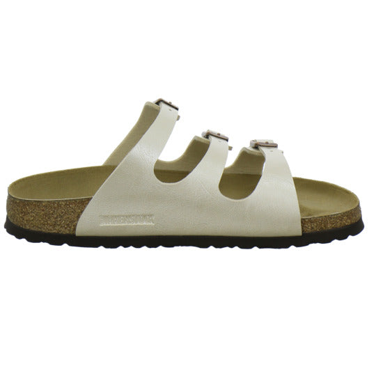 Birkenstock Florida Pantoletten Beige - 360° Ansicht