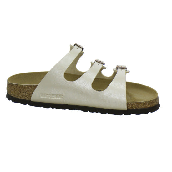 Birkenstock Florida Pantoletten Beige - 360° Ansicht