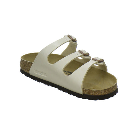 Birkenstock Florida Pantoletten Beige - 360° Ansicht