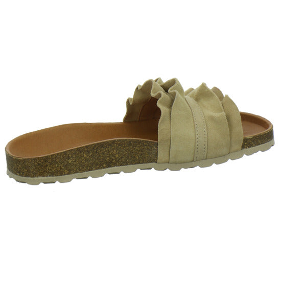 Verbenas Pantoletten Beige - 360° Ansicht