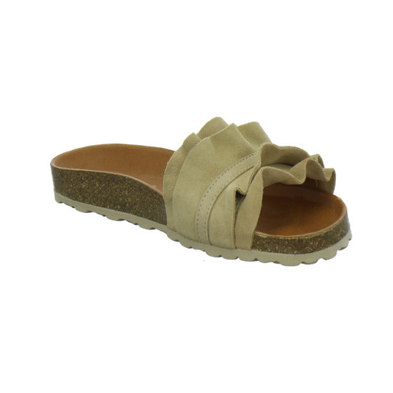 Verbenas Pantoletten Beige - 360° Ansicht