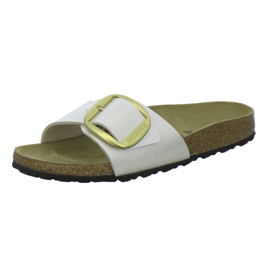 Birkenstock Pantoletten Damen Madrid Big Buckle Beige