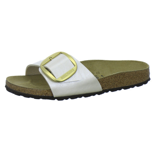 Birkenstock Pantoletten Damen Madrid Big Buckle Beige