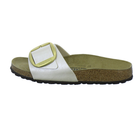 Birkenstock Pantoletten Damen Madrid Big Buckle Beige