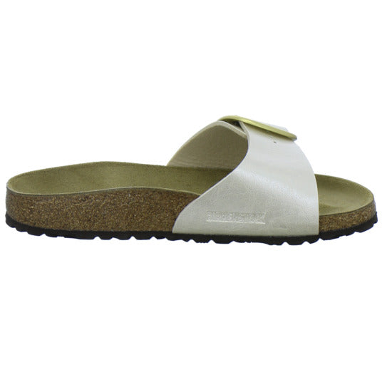 Birkenstock Pantoletten Damen Madrid Big Buckle Beige