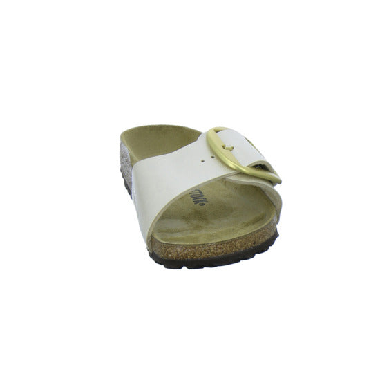 Birkenstock Pantoletten Damen Madrid Big Buckle Beige