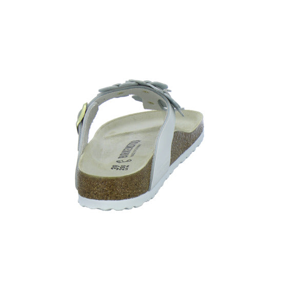 Birkenstock Pantoletten Damen Gizeh Flower Weiß