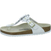 Birkenstock Pantoletten Damen Gizeh Flower Weiß