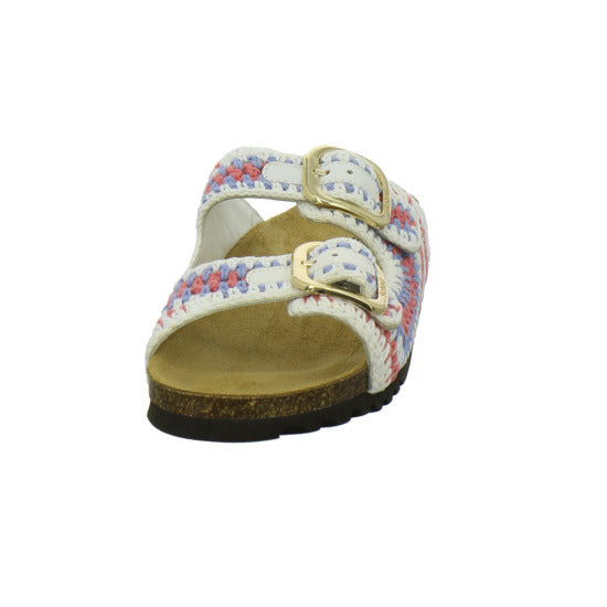 Scholl Noelle Crochet Pantoletten Weiß-kombi
