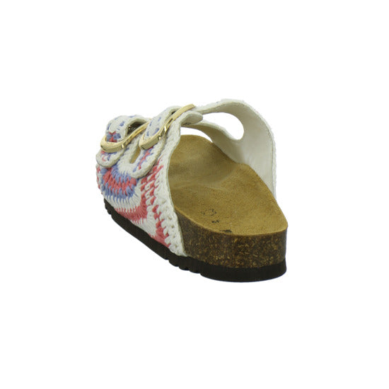 Scholl Noelle Crochet Pantoletten Weiß-kombi
