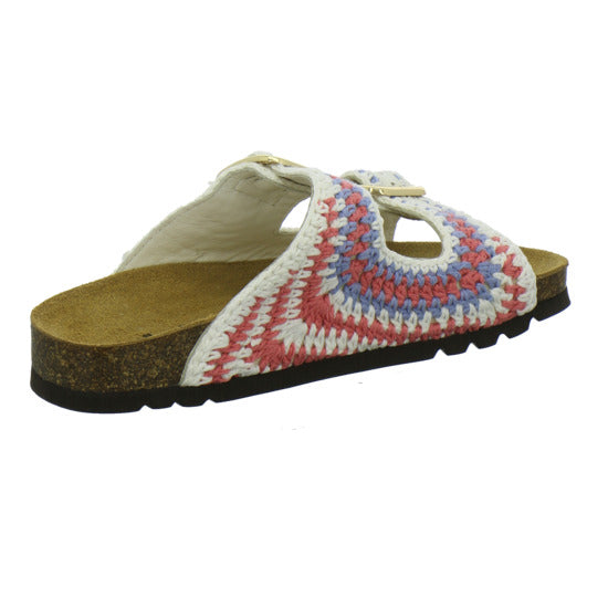Scholl Noelle Crochet Pantoletten Weiß-kombi