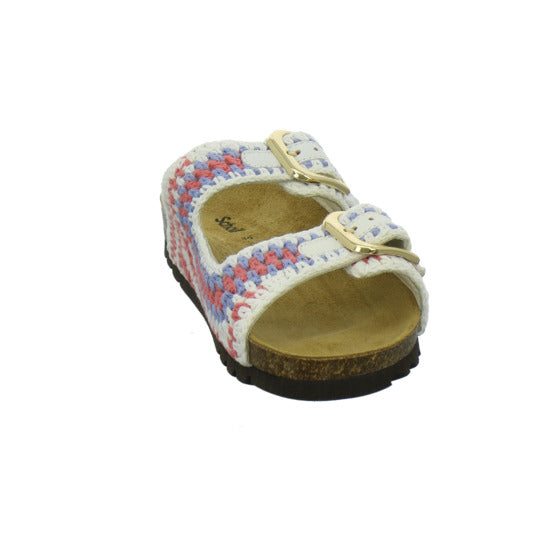 Scholl Noelle Crochet Pantoletten Weiß-kombi