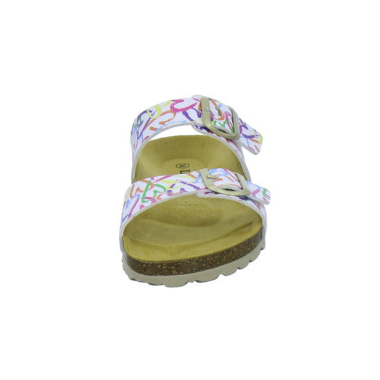 Longo Pantoletten Damen Tieffußbett-bis30mm Multi