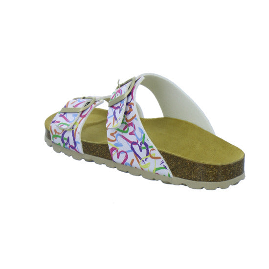 Longo Pantoletten Damen Tieffußbett-bis30mm Multi