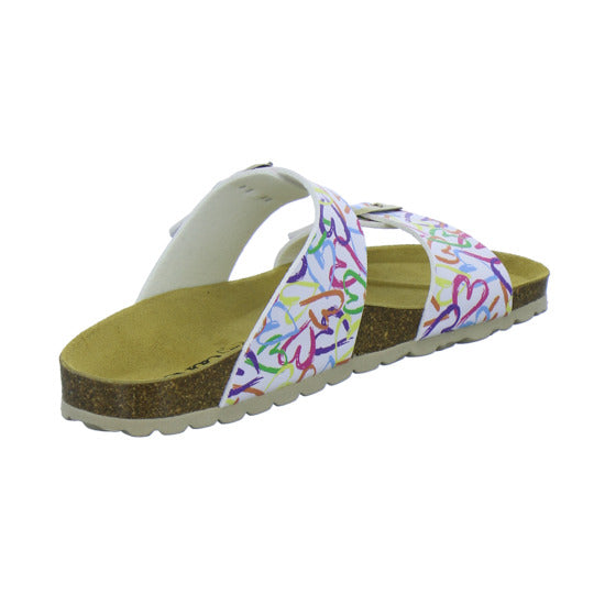 Longo Pantoletten Damen Tieffußbett-bis30mm Multi