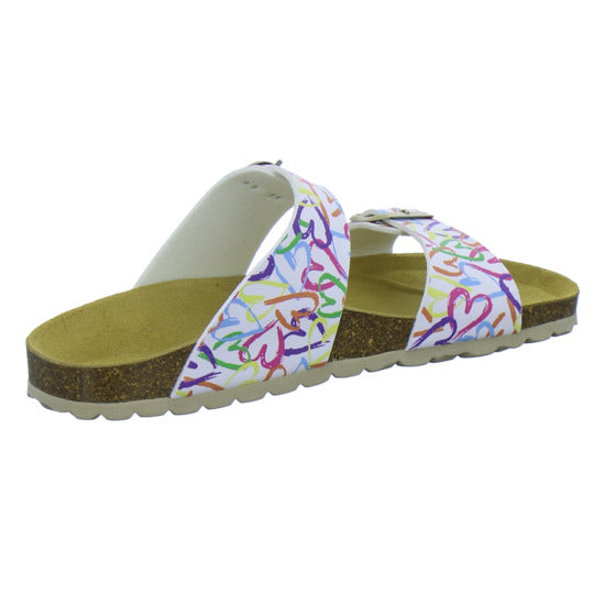Longo Pantoletten Damen Tieffußbett-bis30mm Multi