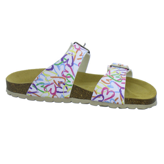 Longo Pantoletten Damen Tieffußbett-bis30mm Multi