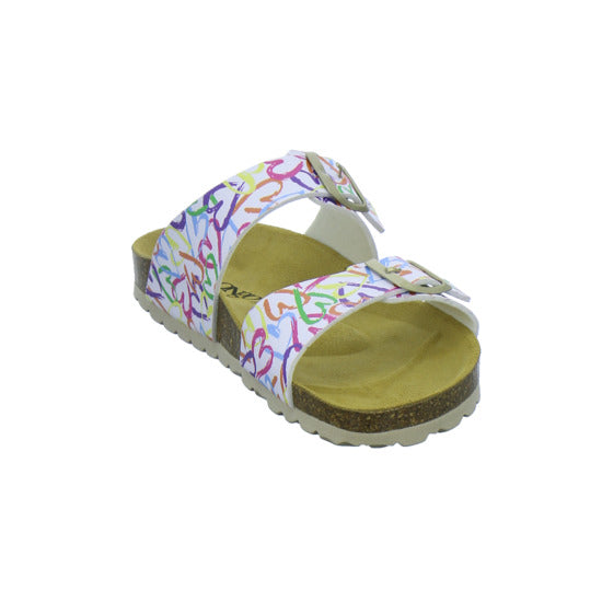 Longo Pantoletten Damen Tieffußbett-bis30mm Multi