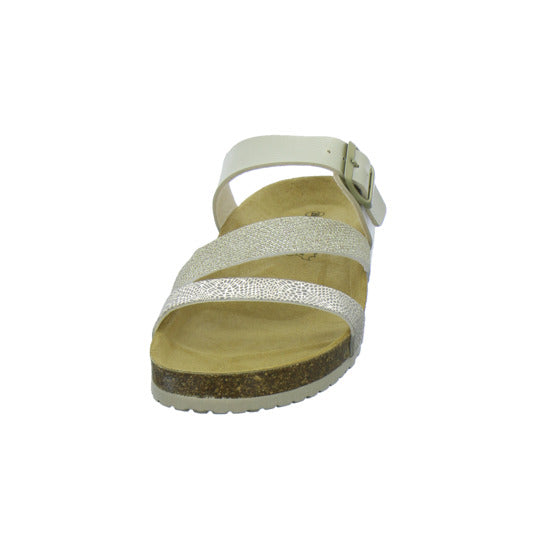 Longo Pantoletten Damen Tieffußbett-ab30mm Gold
