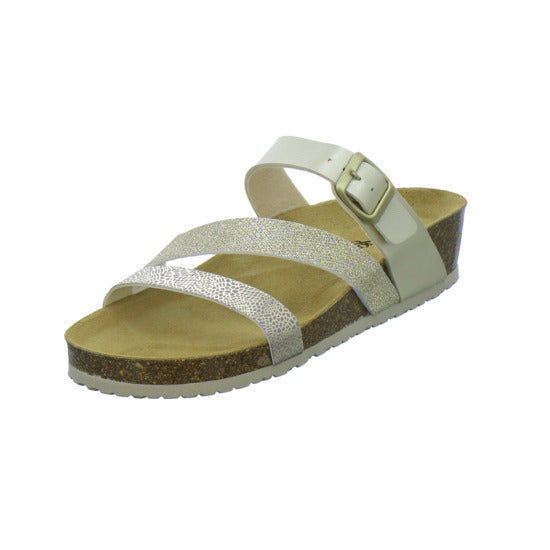 Longo Pantoletten Damen Tieffußbett-ab30mm Gold