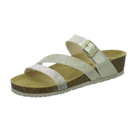 Longo Pantoletten Damen Tieffußbett-ab30mm Gold