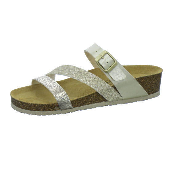 Longo Pantoletten Damen Tieffußbett-ab30mm Gold