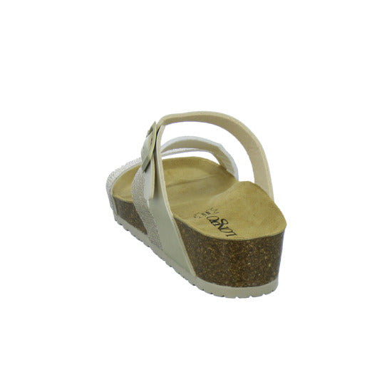 Longo Pantoletten Damen Tieffußbett-ab30mm Gold
