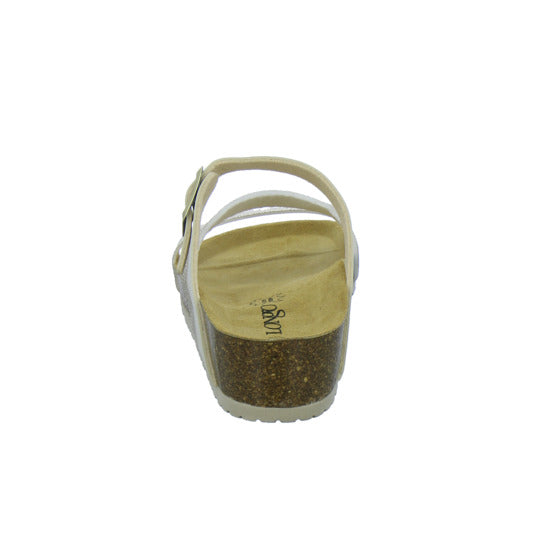 Longo Pantoletten Damen Tieffußbett-ab30mm Gold