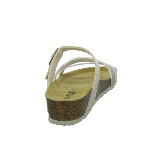 Longo Pantoletten Damen Tieffußbett-ab30mm Gold