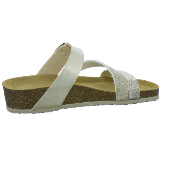Longo Pantoletten Damen Tieffußbett-ab30mm Gold